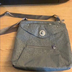 Baggalini Crossbody Bag Purse Nylon Cheetah Print